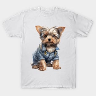 Farmer Yorkshire Terrier Dog T-Shirt